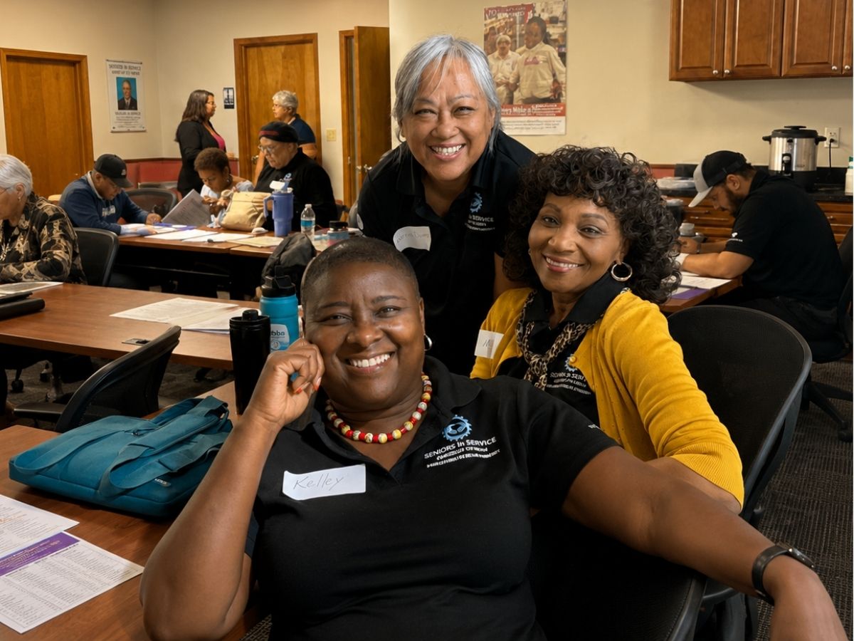 Seniors in Service volunteers supporting veterans, students, families, and older adults throughout Tampa Bay.