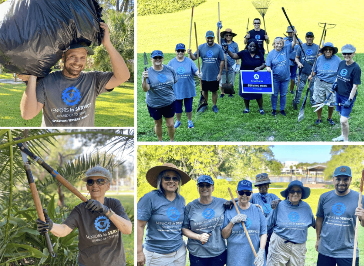 Operation: Veteran Connect volunteers complete a 9/11 Day of Remembrance Service Project, clearing debris, landscaping, and beautifying The Franciscan Center in Tampa.