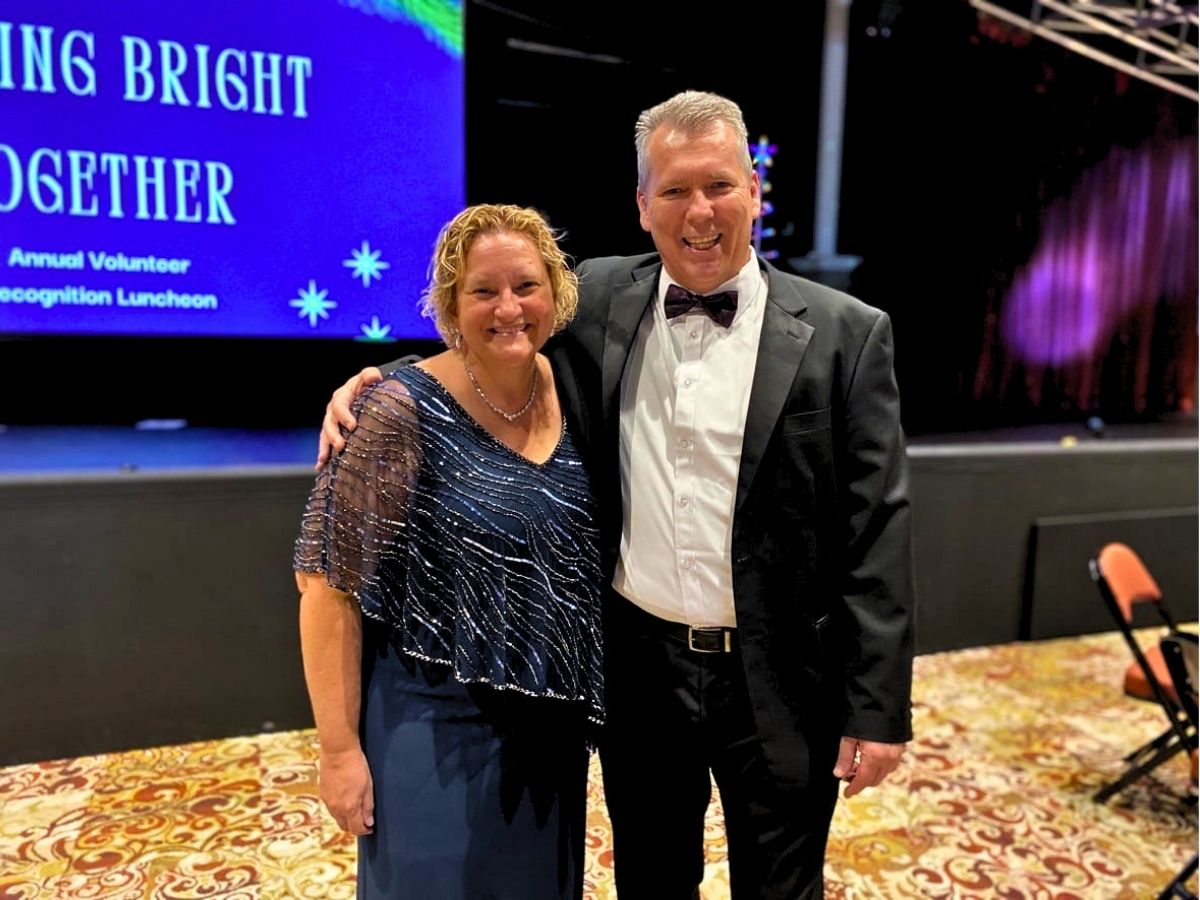 Seniors in Service CEO Robin Ingles and Board Chair David Coffey at the Annual Volunteer Recognition Luncheon celebrating volunteers across Tampa Bay.
