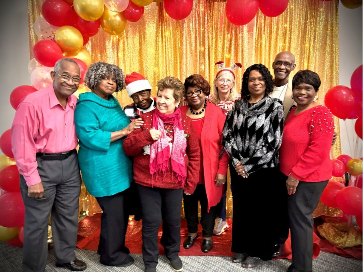 Seniors in Service volunteers gather during the Ruby Celebration volunteer appreciation event honoring 40 years of service and community impact.