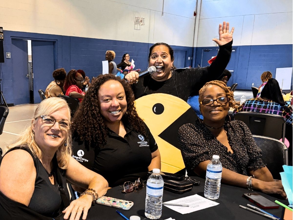 Staff and volunteers enjoy games and entertainment during Seniors in Service's 40th Anniversary volunteer appreciation celebration.