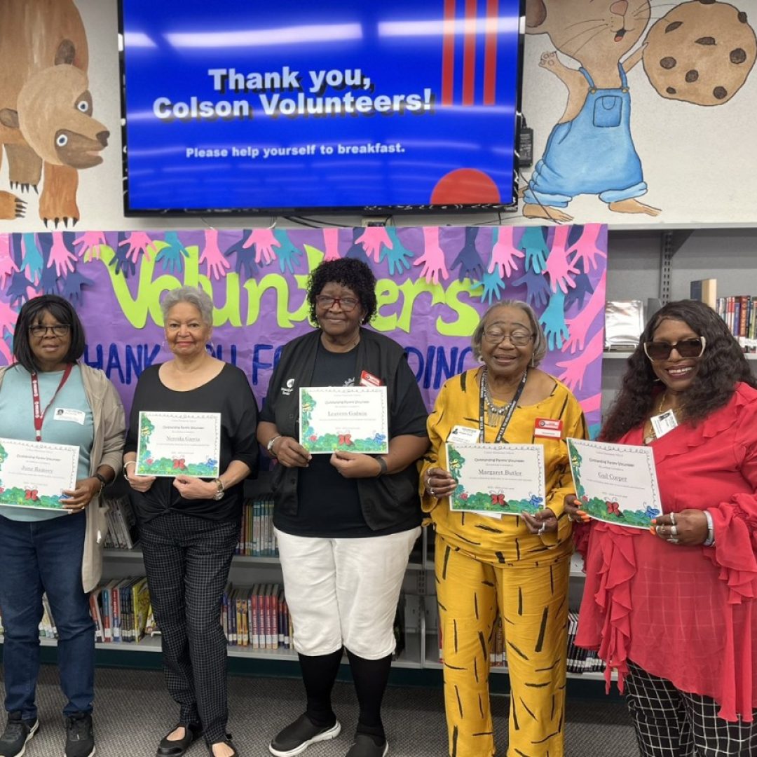 Seniors in Service Classroom Grandparents receive awards at the End-of-School-Year Ceremony at Colson Elementary School in Brandon.