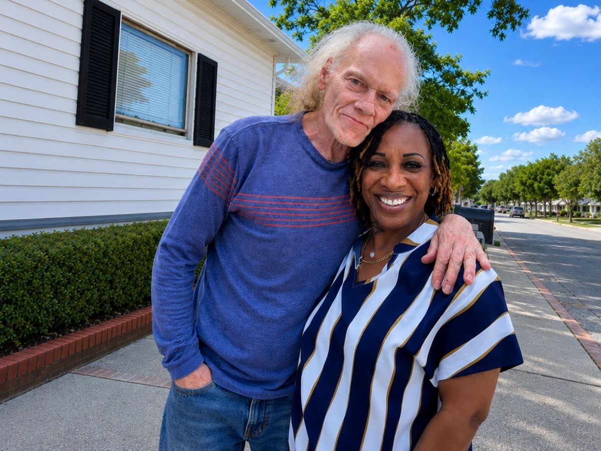 Seniors in Service volunteer Rosalind shares a warm moment with Greg, a grieving and isolated senior who found comfort, friendship, and renewed hope through companionship support.
