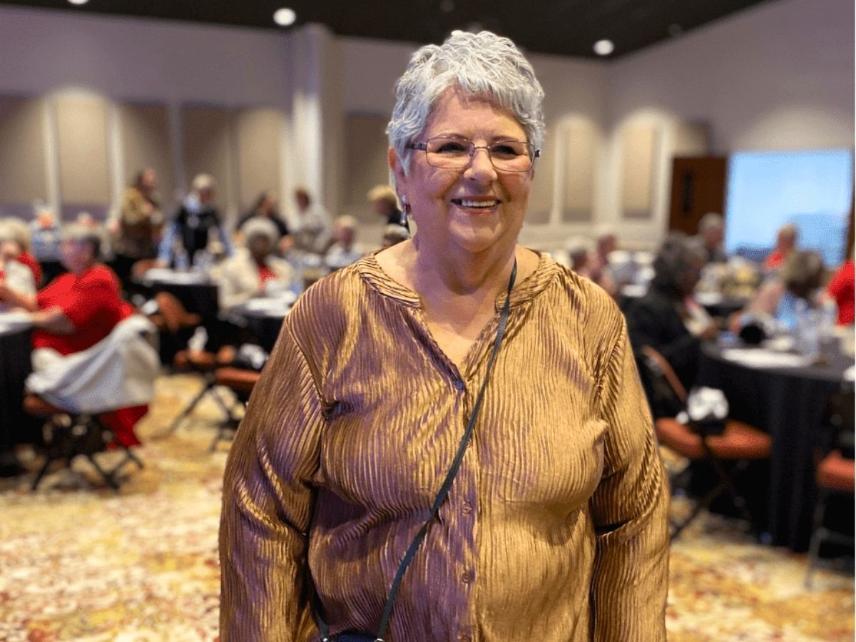 Sharon, a Seniors in Service volunteer, supports veterans at the VA and provides encouragement to isolated seniors as a Health Buddy.