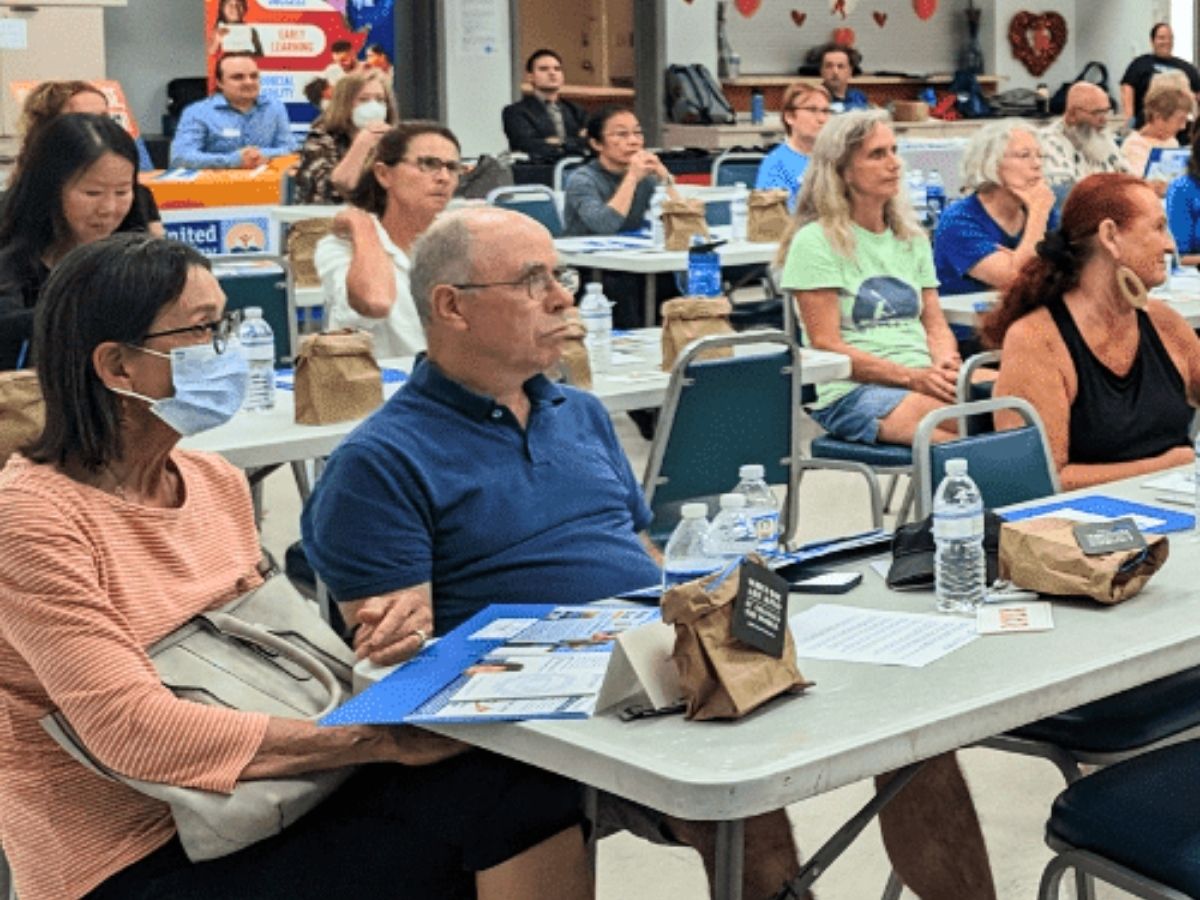 Seniors attend a Volunteer Rush event to learn about volunteer opportunities with local nonprofit organizations in Tampa Bay.