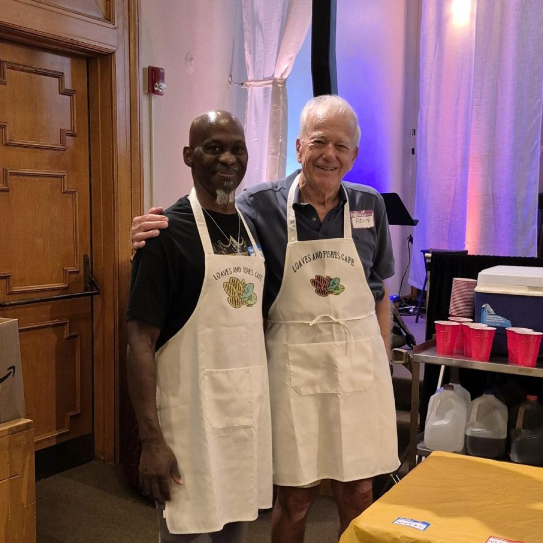 Volunteers supporting community programs for seniors and families.